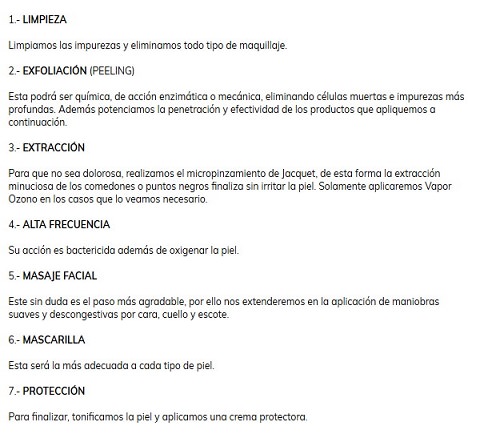 limpieza facial